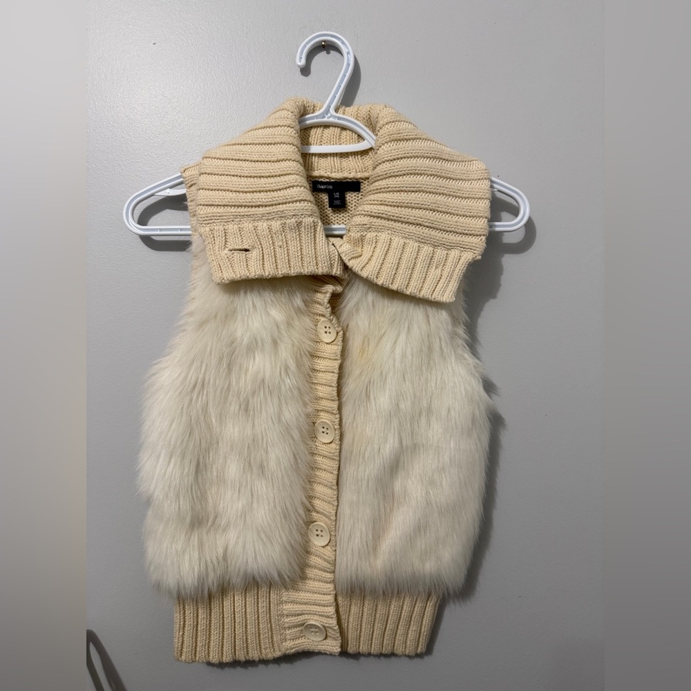 GAP Cozy Cream Kids Vest Large (10) - Picture 1 of 5